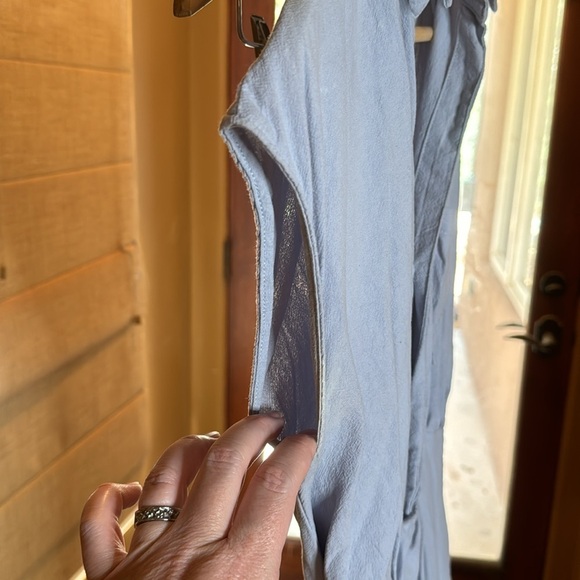 Zara Basic Casual 100% Cotton Light Blue Shirt Jumpsuit Romper Size XS - Picture 14 of 14